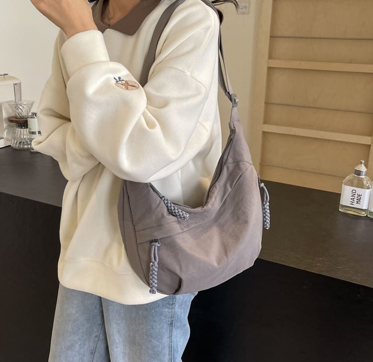 🌟Women's Fashion Plain Color Nylon Crossbody Bag