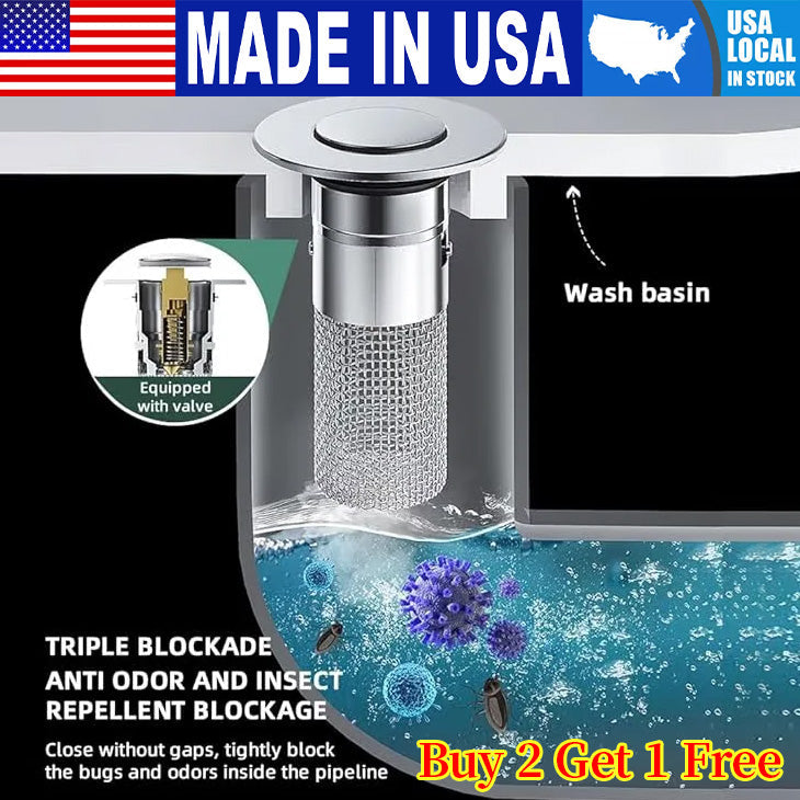 🏆Last Day Promotion 49% OFF🏆Pop Up Sink Drain Strainer----🛀Removes odors and prevents blockages