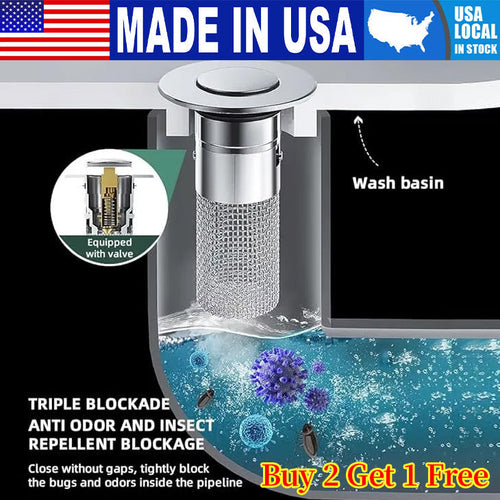 🏆Last Day Promotion 49% OFF🏆Pop Up Sink Drain Strainer----🛀Removes odors and prevents blockages