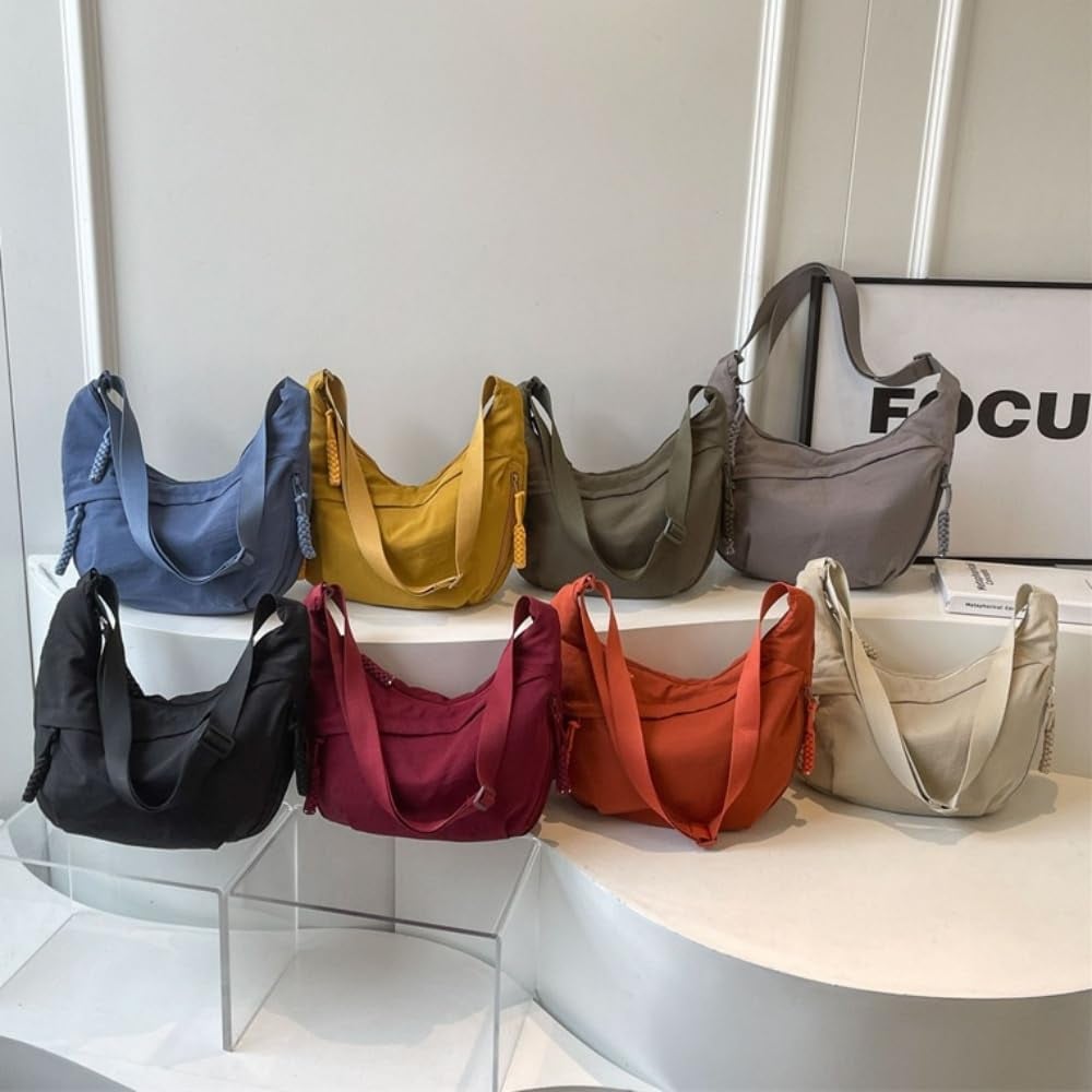 🌟Women's Fashion Plain Color Nylon Crossbody Bag