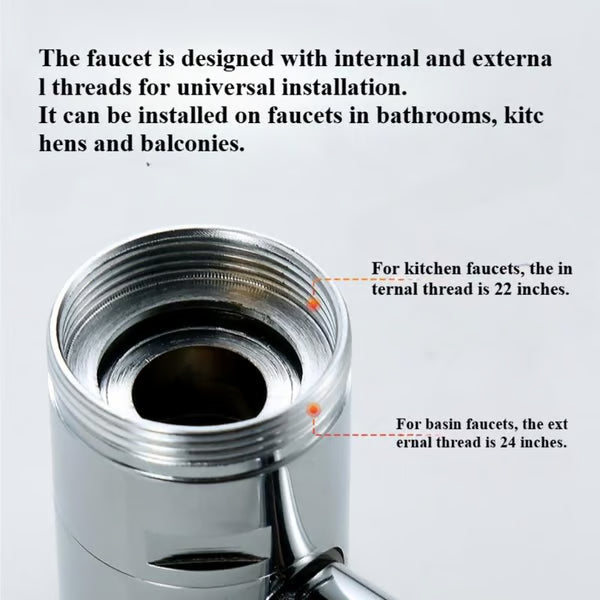 Rotatable Faucet Aerator Extension - for Effortless