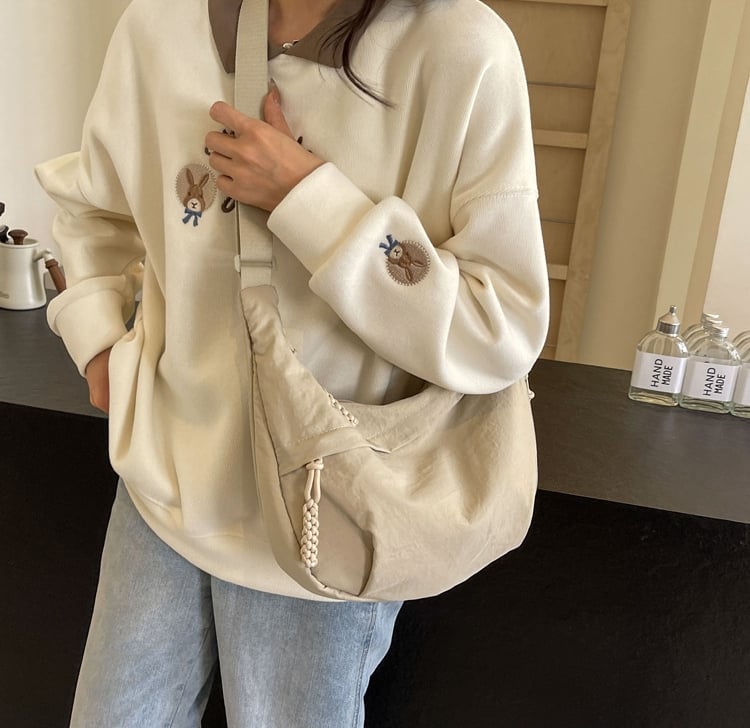 🌟Women's Fashion Plain Color Nylon Crossbody Bag