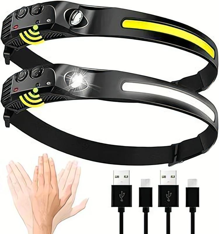 🌟LED Headlamp Rechargeable- 230° COB Super Bright Head Lights